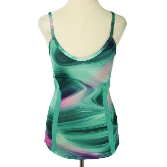 THE NORTH FACE Green & Purple Swirl Athletic Yoga Workout Tank Womens Size Small - Picture 1 of 5